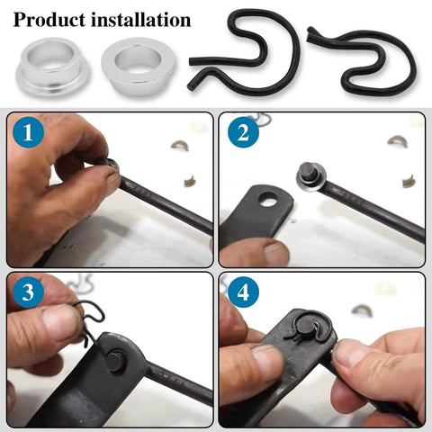 Installation steps for 8 Piece Manual Transmission Shifter Bushing Kit With Spring Clips for GM Muncie transmissions