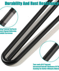 Close-up of 36 Inch Hairpin Table Legs Set Of 4 Built Tough For DIY Furniture Projects Heavy Duty 3 Rods Satin Black detail