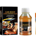 Durable Headliner Repair Glue DIY Friendly For Cars Quick Bonding Adhesive With Brush 100 ml Bottle And Packaging