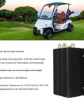 Premium Golf Cart Controller And Dc Motor Speed Unit Compatible With Ezgo 1991 To 1996 featuring a black motor controller on a golf course.