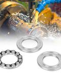 Low Noise High Speed Plane Axial Ball Thrust Bearing 51103 5 Pack With Bearing Steel Construction For Heavy Duty Industrial Machinery Maintenance And Equipment Upkeep, shown with bearing parts