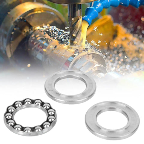 Low Noise High Speed Plane Axial Ball Thrust Bearing 51103 5 Pack With Bearing Steel Construction For Heavy Duty Industrial Machinery Maintenance And Equipment Upkeep, shown with bearing parts