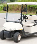 Heavy Duty Golf Cart Rearview Mirror No Drill Required Folding Adjustable 180 Degrees on a golf cart with HD glass.