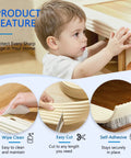 Thick W Shape Baby Proofing Edge Protectors Soft Foam Corner Guards Self Adhesive Furniture Bumpers with child reaching for drawer.