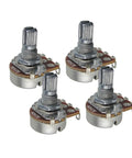 Beefy 4 Pack B250K Guitar Potentiometers With Knurled Split Shaft Linear Taper 250K Ohm for Strat or Tele Guitars