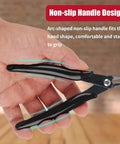 Two Pack Micro Wire Cutters 5 Inch Flush Cutters Pliers Diagonal Side Cutters Nippers with black handles shown in hand