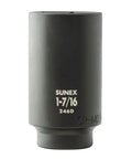 Deep Impact Socket Set 1/2 Inch Drive, 19-Piece SAE Cr-Mo Alloy Steel With Radius Corner Design And Dual Size Markings