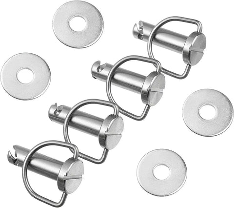 Top Shelf Saddlebag Mount Pins For Harley Touring Quick Release Bail Studs, chrome heavy duty fasteners with washers for secure setup.