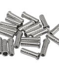 Aluminum Arrow Inserts for 6.2mm Carbon Arrows 12 Pack, 100 125 150 200 Grain Field Points laid out on a white surface.