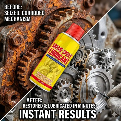 Two Pack 6.1 Ounce Anti Rust Lubricant And Rust Remover Spray showing results on metal gears