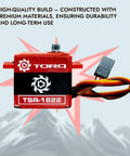 Beefy Torque Micro Servo With Coreless Motor And Digital Metal Gear TSR-1822 in red casing for 1/12 and 1/14 RC cars