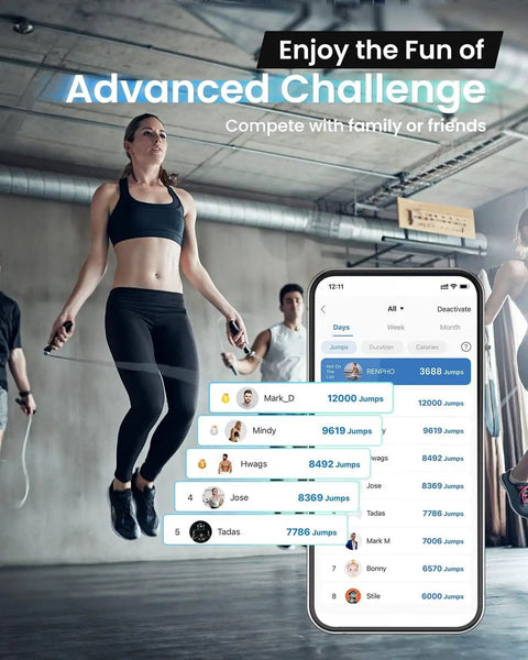 Person using Smart Jump Rope With Counter For Quick Cardio Burn App Data Analysis Lightweight Skipping Rope for training