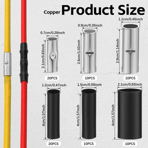 Heavy Duty 4 6 And 8 AWG Copper Heat Shrink Butt Connectors With Double Wall Insulation And Hot Melt Adhesive For Waterproof Weatherproof Underground Wire Splicing Made To Stick Like Glue And Keep Rust Away For Serious Car Guys And Pros, size chart