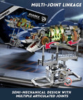 Dope Mechanical Cyberpunk Shark Building Set With Display Stand And Lights For Adults, 687-Piece LEGO Compatible Ocean Model