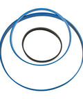 Beefed Up Band Saw Drive Belt And Tire Set For BS100 Replacement Kit High Strength Rubber Belt on white background