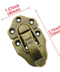Top Shelf 4 Pack Antique Table Latches Deliver Knockout Red Bronze Beauty, 70mm iron latch for secure furniture use.