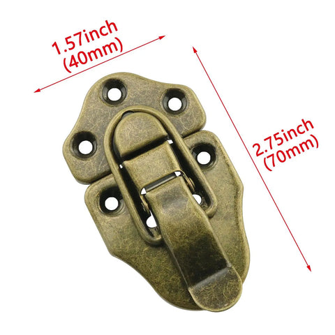Top Shelf 4 Pack Antique Table Latches Deliver Knockout Red Bronze Beauty, 70mm iron latch for secure furniture use.