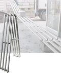 Heavy Duty Foldable Stainless Steel Conveyor Roller For Warehouse And Truck Trailers With 50cm Unloading Pulley set up for loading boxes.