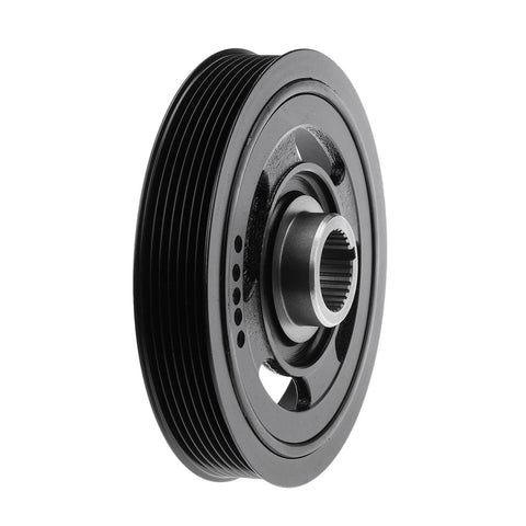 Engine Harmonic Balancer Crankshaft Pulley Direct Fit For Acura ILX TSX 2009 To 2012 And Honda Accord 2008 To 2010 Civic 2012 To 2015 CRV Crosstour 2015 L4 2.4L Premium Replacement 13810R40A02, side view