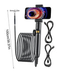 Heavy Duty Borescope Camera With Bendable Endoscope Lens For Tight Squeeze Diagnostics And Real Time Video Feed showcasing 6mm lens and 1m cable.