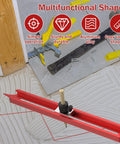Dead On Aluminum Contour Gauge And Profile Scribe Tool With Snap Fit Pencil Holder For Bullseye Tracking on tile floor layout.