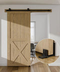 Sliding Barn Door Floor Guide Set With Adjustable U Shape Flexible Flush Design Wall Mounted Black 2 Pack Easy Peasy Install For Smooth Glide Space Saving Hardware Dual Pulley Protection, black floor guide on wood barn door