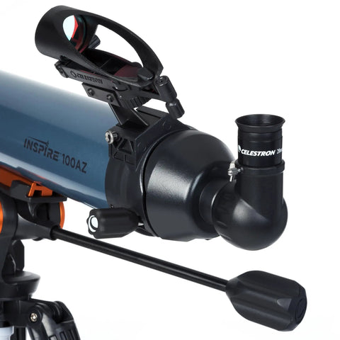 Beginner Refractor Telescope With Built In Phone Adapter For Easy Setup And Social Stargazing 100AZ Optics Foldable Tripod Entry Level Astronomy Kit For Newbie Explorers And Outdoor Enthusiasts, side view