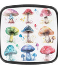 4 Pack Colorful Mushroom Watercolor Cabinet Knobs with crystal glass tops and black ABS backing, cute drawer pulls design