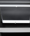 Aluminum Privacy HVAC Air Grille 24 By 24 With V Shaped Louvers Blocks 100 Percent View While Still Allowing Air Flow, top view