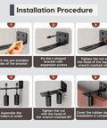 Installation steps for Heavy Duty Slide Gate Roller Guide With L Rear Post Steel Bracket Sliding Gate Hardware Kit Support Assembly For Sliding And Rolling Gates Garage Wood And Fence Doors Black Finish 4 Inch