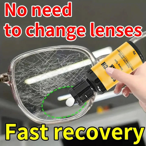 Scratch Remover Liquid For Glasses And Screens With Resin Based Repair Tech Quick Fix Without Polishing Or Buffing Restores Eyeglasses Sunglasses And Phone Screens Easy Application For Clear Lenses