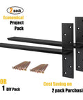 2 Pack Free Hanging T Shelf Bracket Heavy Duty Steel Knee Wall Hidden Countertop Support For Granite Quartz Marble Countertops