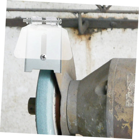 Bench Guard Replacement Shield For Grinding Machine With Stainless Steel Guard Plate And ABS Eye Protector installed