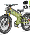 Badass Adult Fat Tire Electric Bike With Dual Motor 6000W Peak And 255 Mile Range, 60V Removable Battery, 46MPH Top Speed, Heavy Duty Commuter Ebike Built Like A Tank For Any Road with large fat tires and sturdy frame.