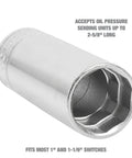Oil Pressure Switch Socket Kit, 1/2 Inch Drive, Fits 1 Inch and 1-1/16 Inch Oil Pressure Switches, Accepts Sending Units Up To 2-5/8 Inch Long