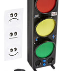 Traffic Light Style Noise Level Monitor With LED Display For Classrooms Gyms And Cafeterias 17 Inch Visual Sound Meter With Red Yellow Green Signals And Adjustable Noise Threshold For Quiet Focused Learning Environments, black