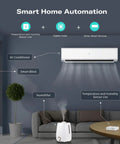 Zigbee Temperature And Humidity Sensor Lite For Smart Home Hub Required Accurate Thermometer And Hygrometer For Echo With Built In Zigbee Hub Works With Home Assistant SmartThings Hubitat And Matter Bridge MZ1 Apple HomeKit Via Matter Bridge in living room