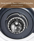 Pro Grade Espresso Coffee Machine With Built In Grinder And 20 Bar Pump Featuring Fast Steam Milk Frother Wand For That Straight Up Barista Quality Cup Every Time - food grade burr conical grinder with 30 settings.