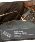 Low Temp Aluminum Welding Rods Set 6 Pack Multipurpose Welding Sticks for DIY jobs and metalworking projects being used