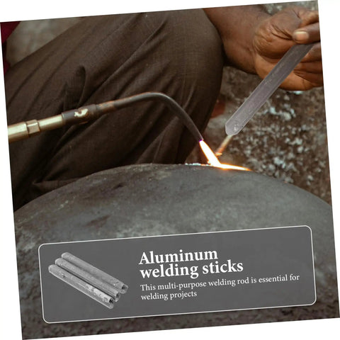 Low Temp Aluminum Welding Rods Set 6 Pack Multipurpose Welding Sticks for DIY jobs and metalworking projects being used