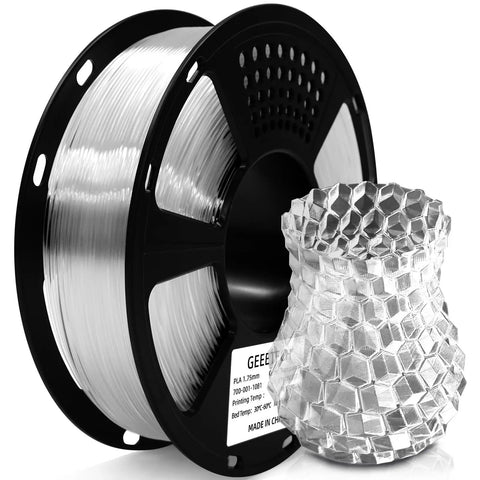 Go-To Clear PLA Filament 1.75 Mm For 3D Printing, Effortless Feeding And Crisp Transparency, No Stress Setup For Bold Makers, One Kilogram Spool Ready To Roll