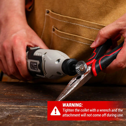 Person using Do It All Rotary Tool Kit With 1.4 Amp Motor And 8000 To 35000 RPM Six Speed Control 127 Piece Accessory Set With Flex Shaft.
