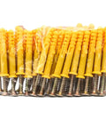 Self Tapping Screws Kit 200Pcs M8x40 M6x30 With Drywall Wall Anchors Yellow Zinc Plated Carbon Steel Built To Last No Pre Drill Needed Easy Install For Heavy Duty Shelves TV Mounts DIY Friendly yellow wall anchors and screws pack