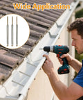 Durable Steel Gutter Screws Kit With 7 Inch Screws And Hex Socket For Roof Repair And Gutter Maintenance, installation view.