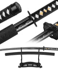 Hand Forged Steel Samurai Sword With Clay Tempered Blade Unsharpened Practice Katana Beefy Full Tang Build And Smooth Balance