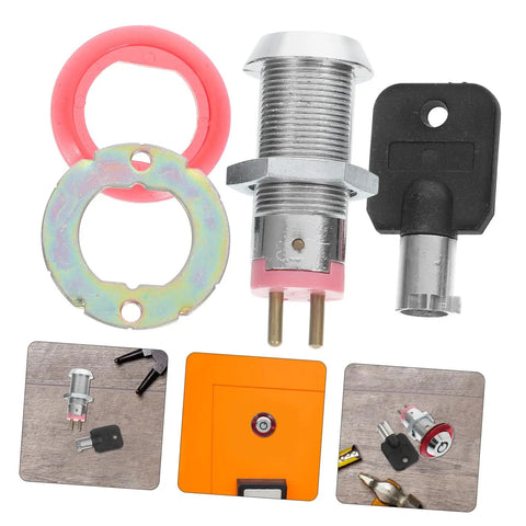 Solid Vending Machine Lock And Keys Replacement Kit For Drink Snack Soda Dispensers Plus Heavy Duty Keyed Cylinder Security Hardware close-up