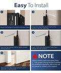 Installation guide for 3 Pack Self-Closing Door Hinges, 4.5 Inch Spring Hinges With Adjustable Tension, Square Corner, Black UL Listed