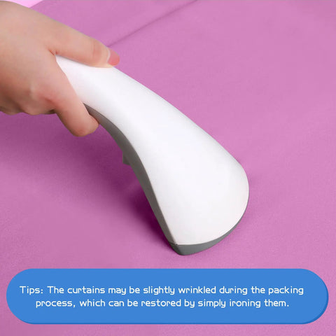 Person ironing Light Blocking Classroom Curtains 10W X 40H Blackout Roller Blinds For Windows And Door Panels on pink fabric