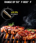 Large Dial Grill Thermometer Two And Three Eighths Inch 50 to 800 Fahrenheit Outdoor Grill Smoker And Oven Temperature Gauge with steak