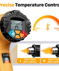 Powerful 1800W Heat Gun Kit with digital LCD, showing temperature range, used for paint stripping and restoration DIYers love.